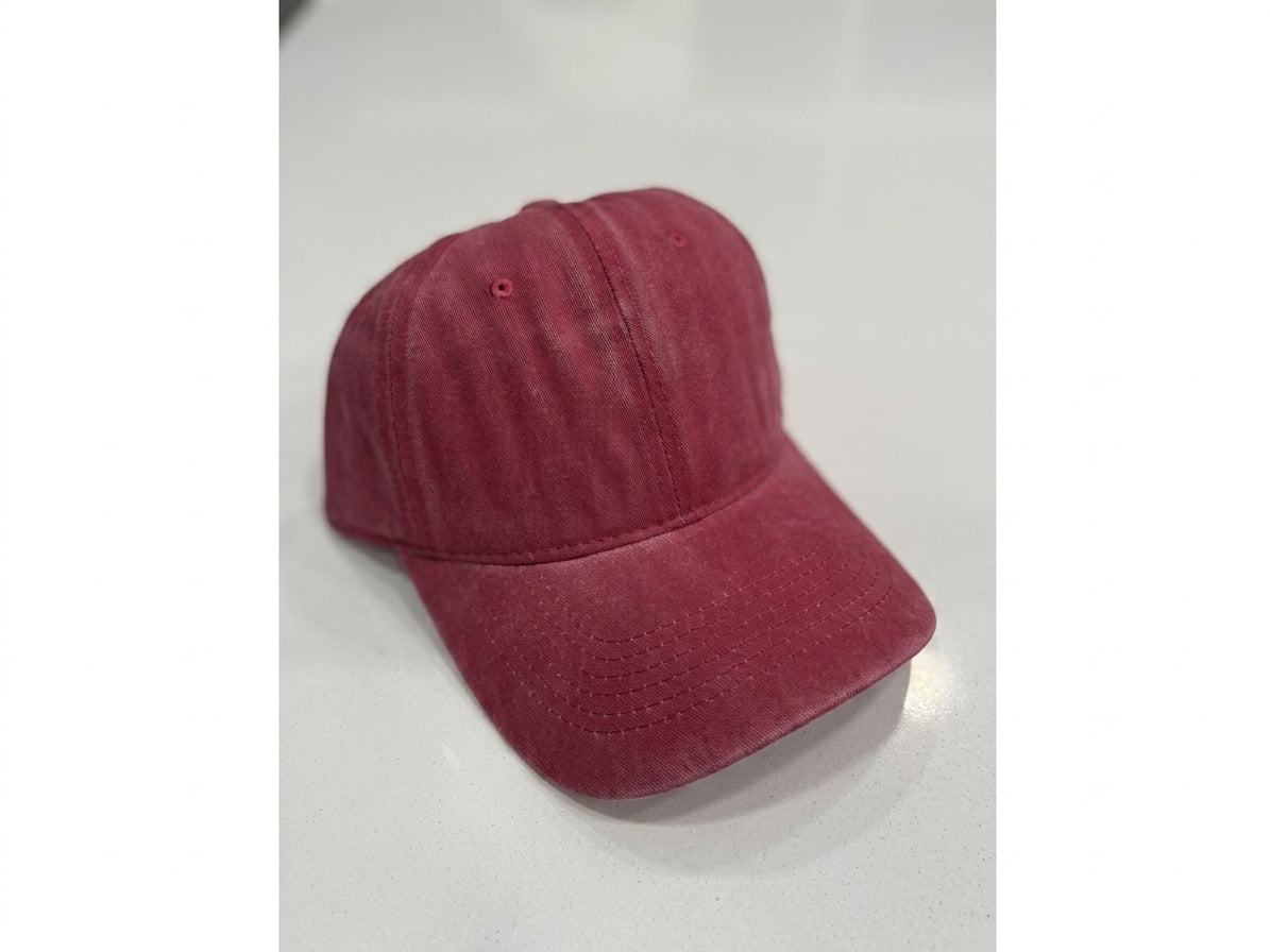 Eskitilmiş Denim Vintage Şapka –  Ayarlanabilir